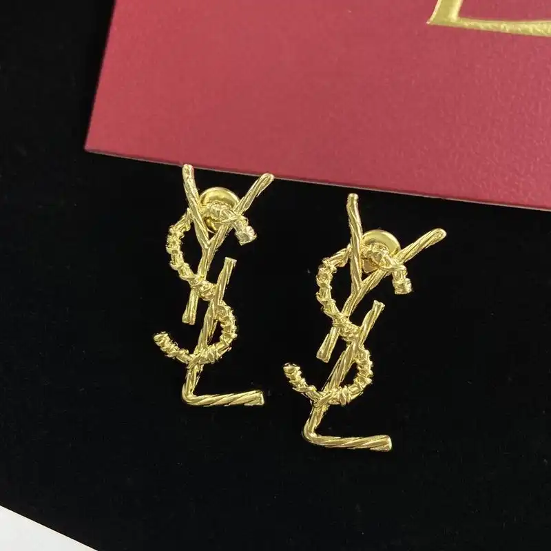 CHEAP Saint Laurent Opyum Earrings In Rope Metal Gold 0128