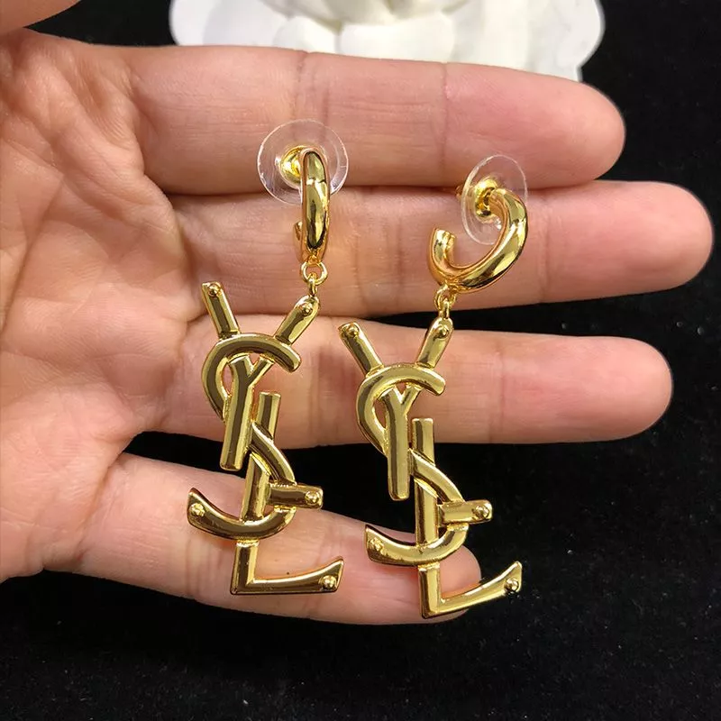 Saint Laurent Opyum Pendant Earrings In Metal Gold 0113