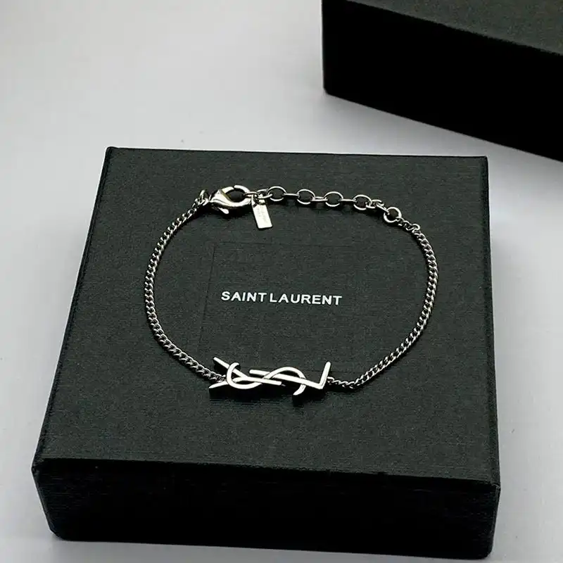 CHEAP Saint Laurent Opyum Charm Bracelet In Metal Silver 0123