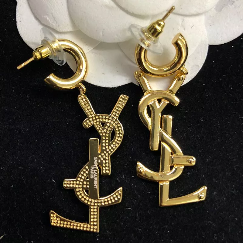 CHEAP Saint Laurent Opyum Pendant Earrings In Metal Gold 0113