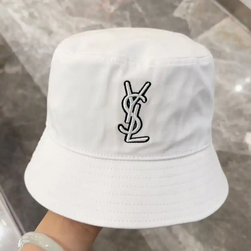 CHEAP Saint Laurent x New Era Cassandre Bucket Hat In Canvas White 0126