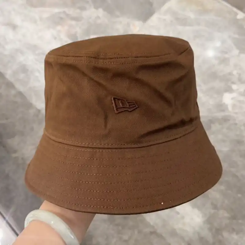 CHEAP Saint Laurent x New Era Cassandre Bucket Hat In Canvas Brown 0122