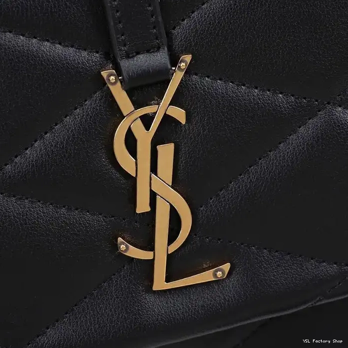 CHEAP Saint Laurent Lambskin In Quilted 57 Gold Hobo Black LE Bag 0217