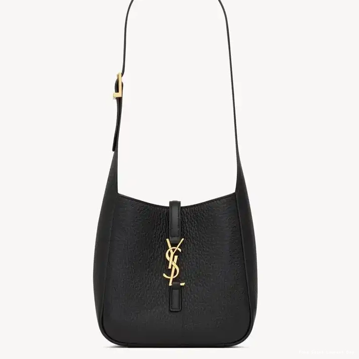 CHEAP 7 Gold Leather Grained Bag A Le Mini 5 Laurent In Saint Supple Black 0212