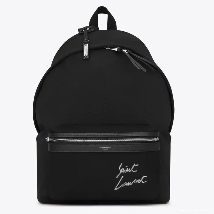 CHEAP Saint Signature Canvas Backpack Logo Black Laurent In City 0210