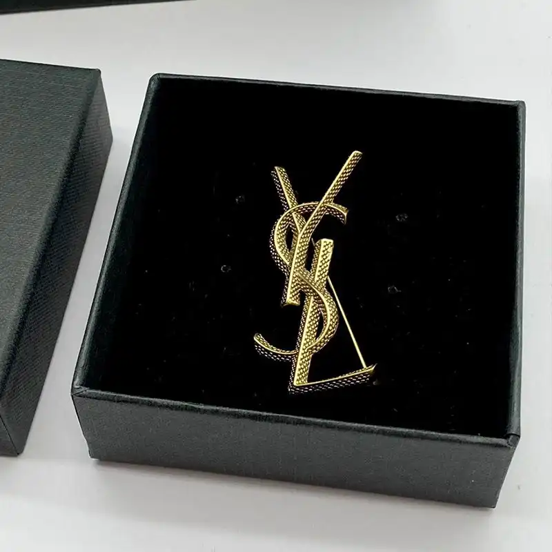 CHEAP Saint Laurent Opyum Brooch In Snake Metal Gold 0205