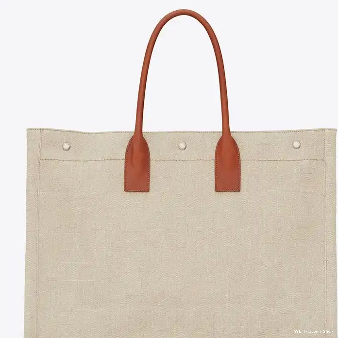 CHEAP Rive Laurent Tote Linen Gauche Beige Saint And Leather In 0212