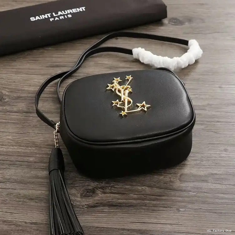 CHEAP Studded Black Saint Bag Laurent Blogger In Stars Gold Leather 0221